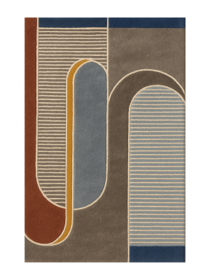 Spatial Harmony Hand Tufted New Zealand Wool Rug