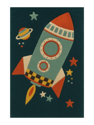Space Themeded Tufted New Zealand Wool Rug