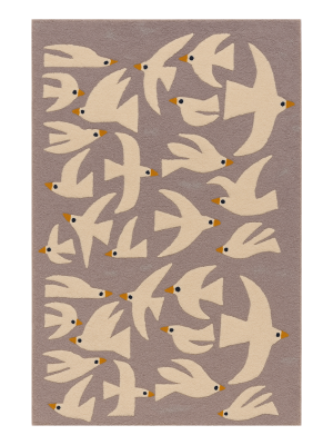Wings of Joy Hand Tufted New Zealand Wool Rug