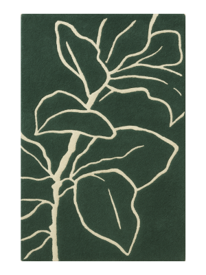 Leafline Hand Tufted New Zealand Wool Rug