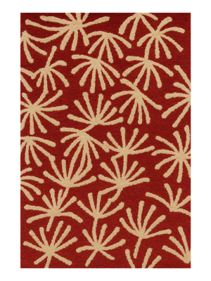 Minimal Floral Hand Tufted New Zealand Wool Rug