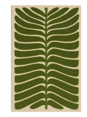 Leaf Flow Hand Tufted New Zealand Wool Rug