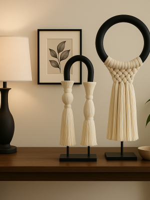 Modern Macrame Loop Table Accents