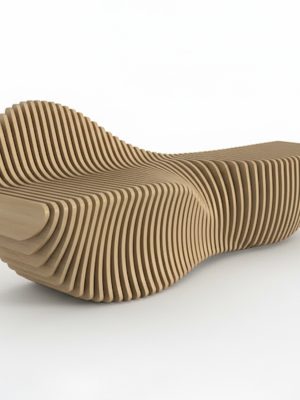 Wave Crest Bench - Parametric Style