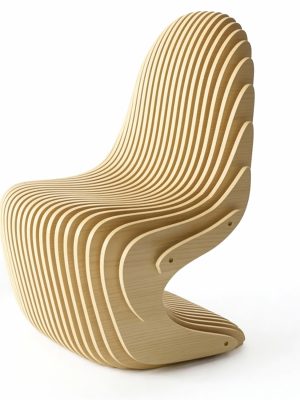 The Slatted Scroll chair