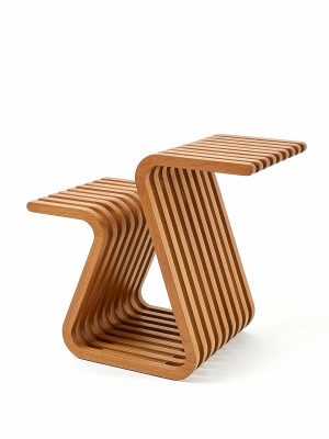 S-Shaped Slatted Table-Parametric Side Table